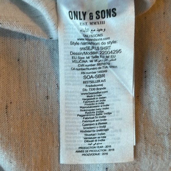 Button down long-sleeve shirt. White speckled black SlimFit - Picture 5 of 8